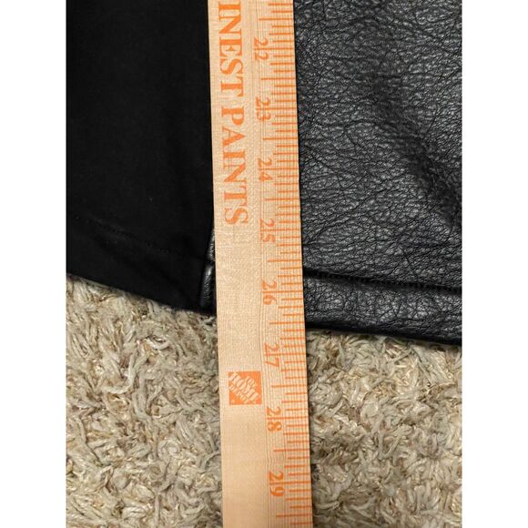 Blanc Noir Women's Asymetric Hooded Moto Jacket Faux Leather Black Size S - Picture 8 of 14